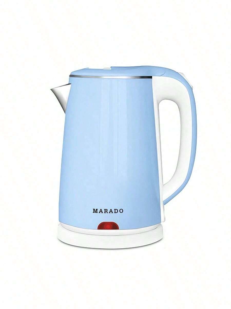 [SE BELLA] Hervidor eléctrico/tetera electrica,jarra electrica hervir agua, 2.3L de gran capacidad, apagado automático inteligente cuando el agua hierve, hervidor de acero inoxidable incorporado, protección exterior engrosada, el tacto no se escaldará, doble aislamiento, adecuado para sala de estar, cocina, uso de oficina - Azul - Ver 1