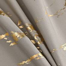 1pc Black Blackout Curtain, Khaki Full Blackout Curtain, Spring Spun-Dyed Full Blackout Black-Film Curtain For Power Outage, 84" Long Blackout Curtains For Bedroom, Also Suitable For Living Room - Khaki - View 6