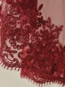 Velo de novia con encaje vintage burdeos, accesorio de tocado para bodas, compromisos y otras ocasiones. Ropa de otoño para mujeres