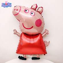 Hasbro 2pcs George Pig Cartoon Style Balloon Set, Cute Cartoon Style Bracelet Decorations, Suitable For Carnival Parties, Photo Props, Christmas & Birthday Gifts - YY-xZPQ-067+502 - View 5