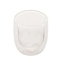 Conjunto com 2 Copos para Café com Parede Dupla de Vidro Borossilicaro Resistente ao Calor 100ml - Wolff