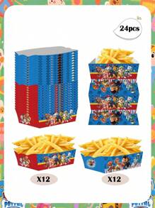 Paw Patrol Paw Patrol Themen Popcorneimer, Verpackungseimer, Popcornbox, Snackbox, Verpackungsbox, Faltbox, Pommes Box, Feierlichkeiten Themen Essensbox, Weihnachten, Erntedankfest, Halloween, Schulstart, Abschlussfeier, Tagungsausstattung