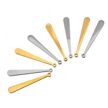 10pcs Stainless Steel Vertical Bar Water Drop Single Hole Stick, Suitable For DIY Jewelry Making, Earrings