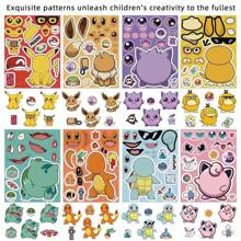 pokemon 8 pezzi Adesivi decorativi con motivi Pokémon carini e divertenti, adatti per custodie per telefono, bagagli, quaderni, accessori impermeabili, consigli regalo accattivanti