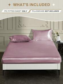 1 tấm ga trải giường satin màu trơn, bộ đồ giường, tấm bảo vệ nệm mềm mại (không có chất độn), ga trải giường vừa vặn thoải mái và thân thiện với làn da cho phòng ngủ, ga trải giường satin đỏ hồng, bộ đồ giường thoáng khí, làm mát bằng túi sâu, ga trải giường phong cách tối giản mềm mại và mượt mà, cho giường cỡ Queen, King, Twin, cỡ lớn, có thể giặt bằng máy, quà tặng hoàn hảo cho ngày lễ, đồ trang trí mùa thu, đồ trang trí mùa thu, đồ trang trí phòng - Màu Hồng Tươi - Xem 2