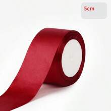 25 Yards Of Luxurious Wine Red Silk Satin Ribbon - Perfect For Weddings, Parties, Gift Wrapping, And DIY Projects