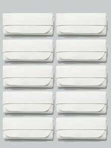 10 件黑色简约优雅便携式眼镜盒，男女适用，非常适合旅行和行李 - 黑色 - 查看 3