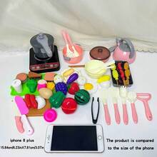 圣诞装饰儿童角色扮演模拟厨房用具套装玩具，高压锅，电磁炉，切水果，男孩和女孩玩具，儿童玩具，厨房玩具，女孩玩具，儿童玩具，厨房玩具，女孩玩具，玩具，女孩玩具，儿童玩具