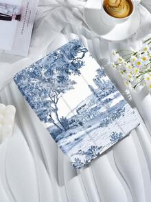 Tablet Protective Case With Retro Estate Landscape Pattern, Compatible With IPad 9.7/10.2/10.5/10.9/12.9/Pro 11, 10th Generation, Compatible With Samsung Galaxy Tab S6 Lite 10.4-Inch, Compatible With Kindle Paperwhite 12th Gen 2024, Kindle (11th Generation) 2022 Version, Soft Fall Protection, Intelligent Standing/Automatic Wake-Up/Sleep - Multicolor - View 3
