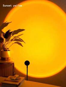 1pc Sunset Projection Lamp, Creative Led Decorative Atmosphere Light, Romantic Night Light, 7 Colors & 13 Modes Optional, Suitable For Bedroom, Cafe, Valentine's Day Decoration