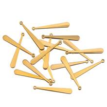 10pcs Stainless Steel Vertical Bar Water Drop Single Hole Stick, Suitable For DIY Jewelry Making, Earrings