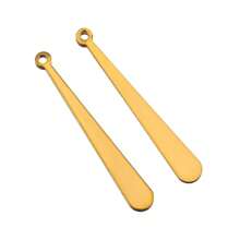 10pcs Stainless Steel Vertical Bar Water Drop Single Hole Stick, Suitable For DIY Jewelry Making, Earrings