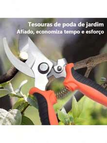 1pc Stainless Steel Pruning Shears, Garden Scissors For Outdoor Use - Black - View 6
