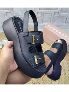 Modare Women's Ultra Comfort Platform Sandal Comfortable - màu đen - Xem 3