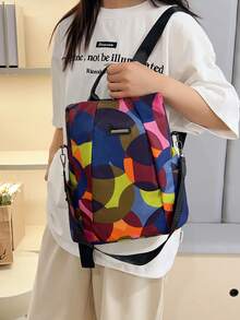 防盗轻便新款时尚牛津布休闲女士背包，适合旅行、户外、校园 - 彩色 - 查看 10