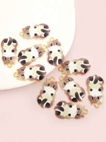 10pcs Cute Expression Cat Drip Oil Alloy Charms, Vibrant Playful Necklace Bracelet Earrings Keychain And Dust Plug Accessory DIY 6-Colors Kawaii Pet Kitten Pendants - Suitable For Cat Lover & Handicraft Enthusiasts