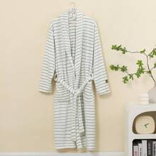 1 件珊瑚绒加厚成人浴袍、睡袍、家居服、毛绒、超柔软、吸水、亲肤、适用于浴室、健身房、酒店、海滩度假、居家和旅行必备、送给每个人的完美礼物 - 彩色 - 查看 4