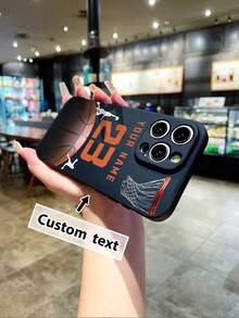 1 件黑色 TPU 可定制手机壳，带文字、字母、图案设计，防震，兼容苹果/配套/挂绳/腕带/趣味/安卓/OPPO 手机