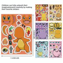 pokemon 8 pezzi Adesivi decorativi con motivi Pokémon carini e divertenti, adatti per custodie per telefono, bagagli, quaderni, accessori impermeabili, consigli regalo accattivanti