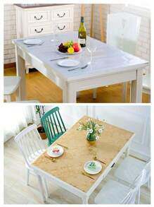 1 covoraș protector transparent din PVC, design dreptunghiular simplu, grosime de 1,0 mm/1,5 mm/2,0 mm, potrivit pentru măsuță de cafea, noptieră, masă, birou de calculator, birou de birou și diverse suprafețe de mobilier, versatil pentru toate anotimpurile