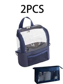 2 Lightweight And Portable Transparent Waterproof Toiletry Bags With Large Capacity For Makeup Artists To Go Out, 1 Makeup Bag For Single Shoulder And Crossbody, Suitable For Vacation Shopping, Men's And Women's Concerts, With Clear Design,Makeup Pouch,Cosmetic Bag,Travel Essential,Large Capacity,Large Makeup Bag,Christmas Gifts,Pouch,Travel,Gifts For Women Travel Essential,Pouch,Clutch / Small Handbag, Makeup Organizer,Makeup Organize,Pouch,Brush Holder,Mini Pouch,Large Capacity Pouch - Multicolor - View 14