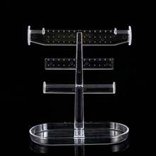 优雅的三层亚克力珠宝收纳架 - 多功能展示项链、手镯、戒指、手表 - 透明矩形桌面支架，适用于家庭和厨房收纳、珠宝展示 - 彩色 - 查看 6