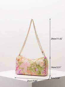 亮片单肩包、新娘派对、闪亮亮片手提包、舞会包、舞会配饰、优雅女士包、婚礼用品、闪光舞厅钱包（图案随机） - 彩色 - 查看 7