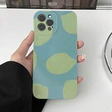 Funda de teléfono 1 pieza Base verde limón todo incluido película resistente a los sísmicos funda dura para teléfono 11/ 12/ 13/ 14/ 15/ 16/ PLUS/ PRO/ PROMAX - Colores mixtos 1 - Ver 2