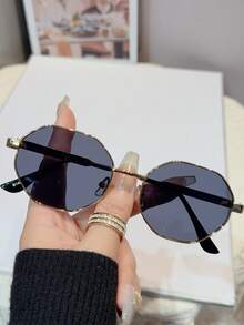 1 件女士几何个性化优雅现代简约风格时尚眼镜适合户外旅行音乐节街拍配件几何形状墨镜 - 彩色 - 查看 1