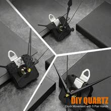 5pcs Silent Quartz Clock Movement Mechanism Kit, With 5 Sets Of Clock Hands, 1pc 13mm Shaft, 2pcs 16mm Shaft, 2pcs 22mm Shaft, For DIY Creative Wall Clock And Repair Of Damaged Clocks, Suitable For Home Office Decor And Gifts Home Decor Room Decor