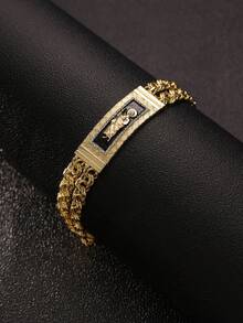 Chino dubbellänkad kedja guldarmband