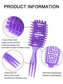 1支三合一卷发造型梳 – 中空透气梳,适用于自然卷发、螺旋卷发和波浪卷发 – 轻松梳开打结,塑造卷度,不拉扯头发 – 轻盈防毛躁,干湿两用 – 适合女性、男性、青少年,旅行、沙龙和日常造型使用,返校季、旅行度假必备,女士美发配件,梳子,发梳,边缘梳,梳发,梳子,梳发,解结梳,球形梳,迷你发梳,发梳套装,木梳,发梳,后梳,造型梳,卷发梳,边缘梳,梳子,梳发,发梳套装,梳发,卷发梳,解结梳,女士发梳,头发,旅行,美发产品,美发工具,美发用品,理发师,理发师配件、理发店、美发设备 - 彩色 - 查看 4