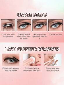 MEM 384片假睫毛套装,DIY睫毛嫁接,长款混合单根睫毛簇,大容量DIY睫毛嫁接入门套装,柔软舒适,易于使用,睫毛簇,单根睫毛,假睫毛 - 黑色 - 查看 7