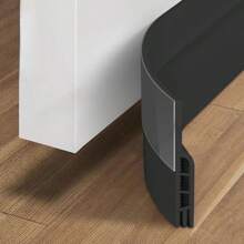 1m/Paquete Tira de sellado de puerta inferior con 3 orificios, tira de sellado autoadhesiva a prueba de polvo y a prueba de sonido contra el viento para puerta de dormitorio, decoración de habitación, decoración de pared, pegatinas de pared