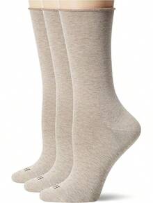 HUE - Calcetines vaqueros para mujer (paquete de 3) - Mezclilla ligera Heather Individual - Ver 5