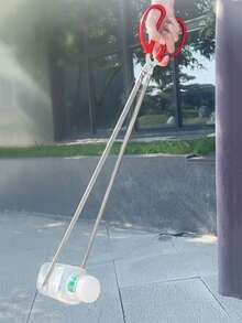 1pc长碳夹垃圾夹鳗鱼夹农村家用柴火夹不锈钢夹户外烧烤夹火钳夹柴火夹无烟煤铁夹螃蟹夹防滑不锈钢夹