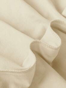 100% Cotton Women's T-Shirt, Short Sleeves, European Fairy Tale Style, Illustration, Summer New Arrival, Simple And Stylish, Cartoon Rabbit In A Yellow Pot, Casual, Crew Neck - 杏色 - 查看 5