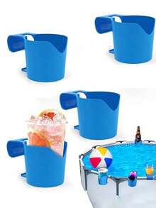 1 suport pentru pahare de piscină, suport pentru băuturi din plastic pentru piscină supraterană, suport pentru depozitarea paharelor de bere pentru piscină, accesorii pentru piscină, depozitare și organizare, articole pentru petreceri, articole esențiale pentru plajă, accesorii pentru plajă, plutitor pentru piscină - Multicolor - Vizualizare 1