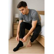 SL.MAX Men's Crew Socks, 12 Pairs Pack With 3 Different Colors White, Grey And Black, Lightweight Sports Crew Socks For Any Sport. - 彩色 - 查看 9