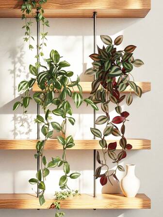 1/2/4 piezas Plantas artificiales, Planta trepadora,Cuatro opciones,A,Zebrina roja,Planta de pulgada,B,Zebrina verde,C,Peperomia,D,Fittonia Planta de pulgada verde Decoraciones sin macetas para decoraciones durante todo el año, decoraciones escolares, de oficina, fiestas, cumpleaños, hogar, primavera y verano para hoteles, restaurantes, salas de estar, dormitorios, bodas, cocinas y jardín