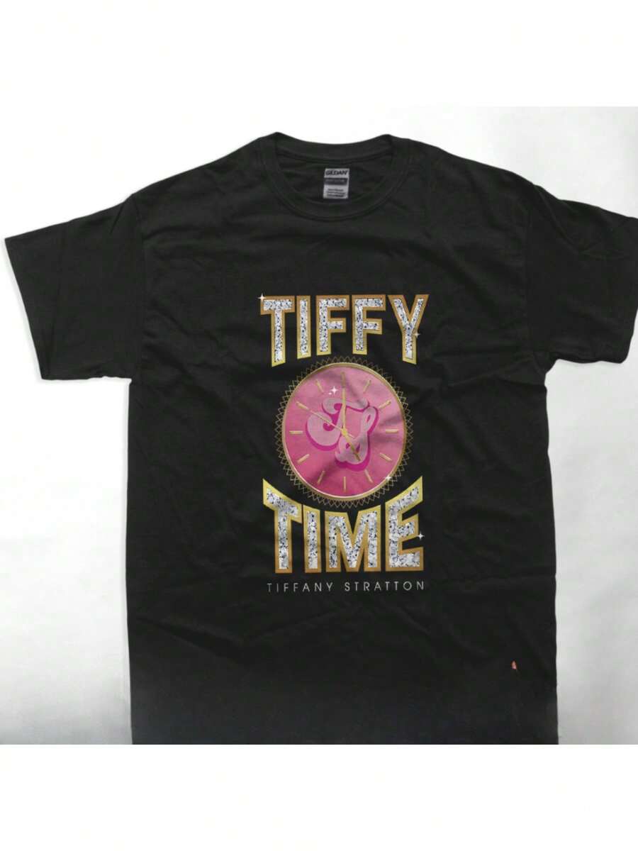 Men Plus Size Tiffy Time Wrestling T-Shirt Couple Clothing For 2025 Unique Stylish 220g Big Size L-3XL 4XL 5XL - màu đen - Xem 1