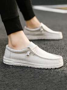 男士休闲亚麻透气一脚蹬鞋，随机鞋底，舒适轻便百搭乐福鞋，大码39-48，适合上班，聚会，学生，城市送礼，夏季平底鞋，适合休闲，户外，日常通勤，工作，派对，音乐节，万圣节，校园，学生，教师，青年，中年，旅行，秋冬舒适休闲跑步运动鞋老款 - 彩色 - 查看 3