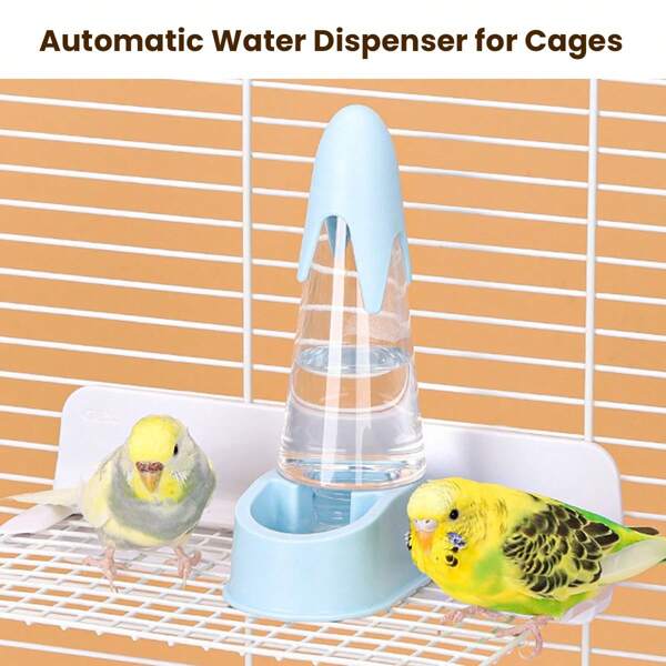 Automatic Bird Water Dispenser 140ml,Automatic Bird Feeder 4.7 Oz, Plastic Suspended Bird Waterer, Can Be Hung Or Used On Table,No Mess Parakeet Water Feeder For Cage Feeding Parrot Cockatiel Budgie (White, Green, Blue)