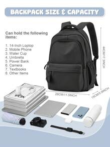 Mochila escolar mona para adolescentes, chicas de secundaria, estudiantes universitarios. Mochila casual clásica pequeña para exterior, viajes, uso diario, trabajo y portátil para mujeres y hombres. Se enviarán las versiones nuevas y antiguas al azar.