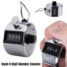 5pcs 2x4 Digit Counting Manual Hand Tally Number Counter Mechanical Click Clicker New - Silver - View 1