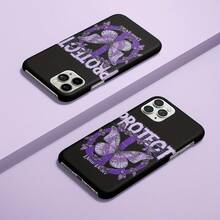 Funda para teléfono, 1 unidad, morada, estilo vintage, de alta gama, con acabado mate premium, compatible con phone 16 Pro/15/14/13/12/11. - Negro - Ver 5