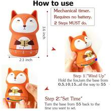 1pc Cartoon Animal Shaped Cooking Timer, Cute Mechanical Countdown Timer