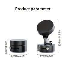 [ Adjustable Phone Holder ]1, Multi Angle Rotating Car Phone Holder | Vacuum Suction Cup, Magnetic, Portable, Stable, Foldable, Telescopic Design, Suitable For General Scenarios, Black/ White/ Pink