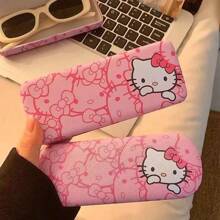 Sanrio 2 pièces Étui à lunettes Hello chat, Chiffon de nettoyage de lunettes Hello chat, Coffret de rangement 2 pièces pour Lunettes modes avec chiffon de nettoyage de lunettes, Etui à lunettes, Monture de lunettes, Etui à lunettes, Accessoires de lunettes unisexes Conception charmante Boîte de rangement de lunettes portable en matériau PU résistant à la pression