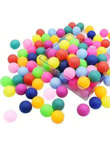 100 piezas / 50 piezas Pelotas de ping pong de colores - Adecuadas para fiestas, deportes al aire libre, actividades de entretenimiento en el hogar, juegos de patio trasero, suministros de manualidades DIY, juegos al aire libre e interiores, suministros para fiestas de cumpleaños, bodas, fiestas festivas, regalos de cumpleaños, regalos navideños, regalos de Halloween, regalos perfectos, juguetes